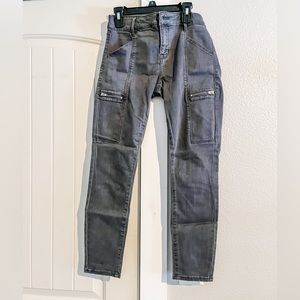 Pistola gray skinny jeans with zipper pocket detail